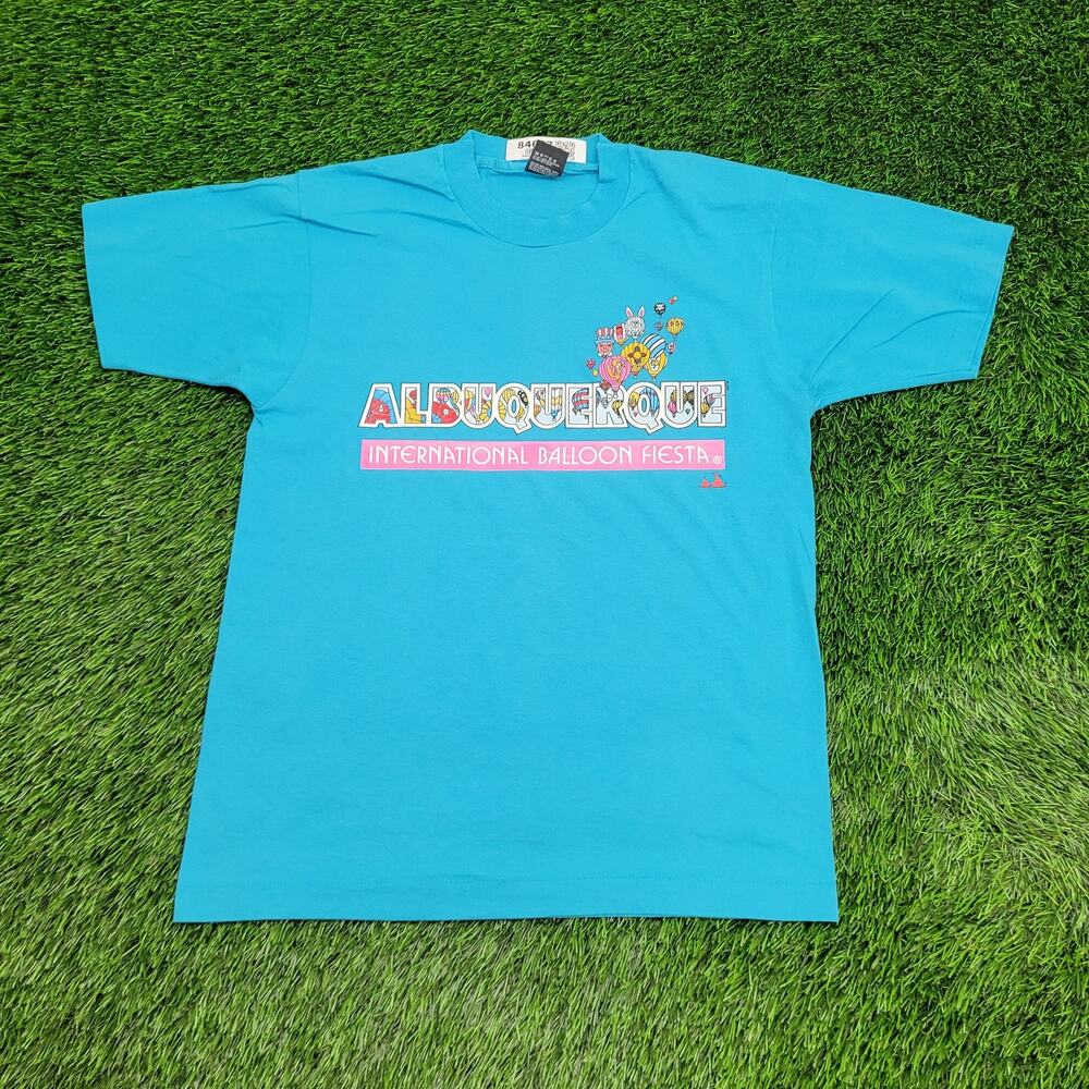 Vintage 1991 Albuquerque Hot-Air Balloon Shirt Womens L/XL 19x27 Fiesta